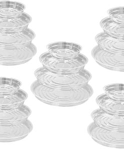 Clear Plastic Flower Pot Trays Set of 20 for Indoor and Outdoor Use