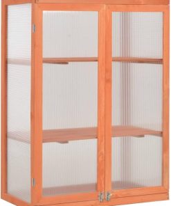 Durable Wooden Greenhouse with 2 Shelves for Plant Growth 29.5 x 18.5
