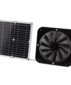 Solar Powered Fan for Greenhouse Chicken Coop Dog Kennel Kit 2