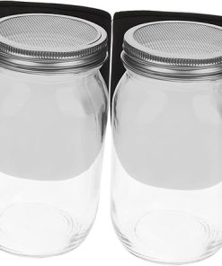 Galpada 2-Piece Microgreens Sprouting Jar Kit with Blackout Sleeves