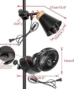 Adjustable Clip-On Fan with Speed Control and 9.8Ft Cord for Plants 2