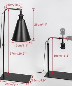 15ft Timer Cord Black Metal Grow Light Stand with Adjustable Height 2