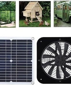 100W 18V Solar Panel Exhaust Fan for Greenhouse and Coop 2