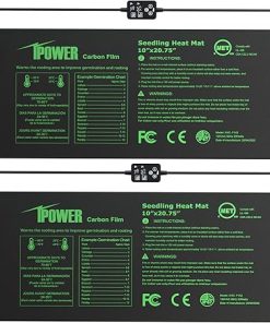 iPower 2 Pack Heat Mats 10″x20.75″ with Temperature Controller for Plants iPower 2 Pack Heat Mats 10″x20.75″ with Temperature Controller for Plants